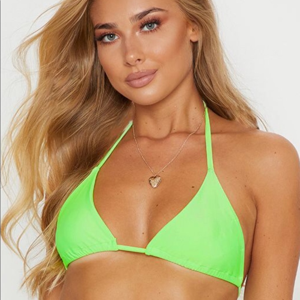 Neon green high waisted bikini